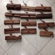 lotto di antichi pialletti in legno per cornici