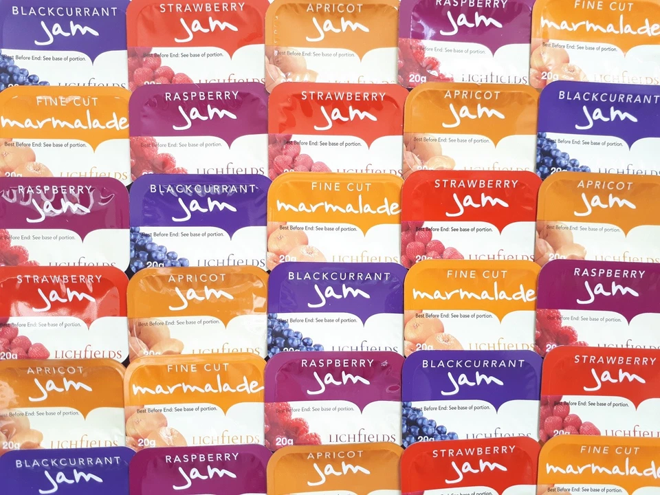 Mini Jam Marmalade Portions – Mixed or Pick Flavour – 20g Sachets | 1–80 Packs - Image 3 of 4