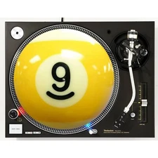 DJ 9 Ball #2 Old Skool Slipmat Turntable 12" LP Record Player DJ Audiophile