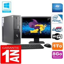 PC Fujitsu Esprimo E500 E85+ SFF Intel G640 8Go Disque 1 To Wifi W7 Ecran 27"