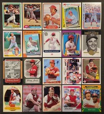 Lot of 20 Different JOHNNY BENCH Baseball Cards HOF 1981-2024 BB8306