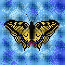 Orchidea Needlepoint canvas for halfstitch without yarn Butterfly