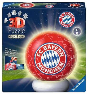 Ravensburger Puzzle 72 Teile Puzzle-Ball Nachtlicht FC Bayern München 12008056