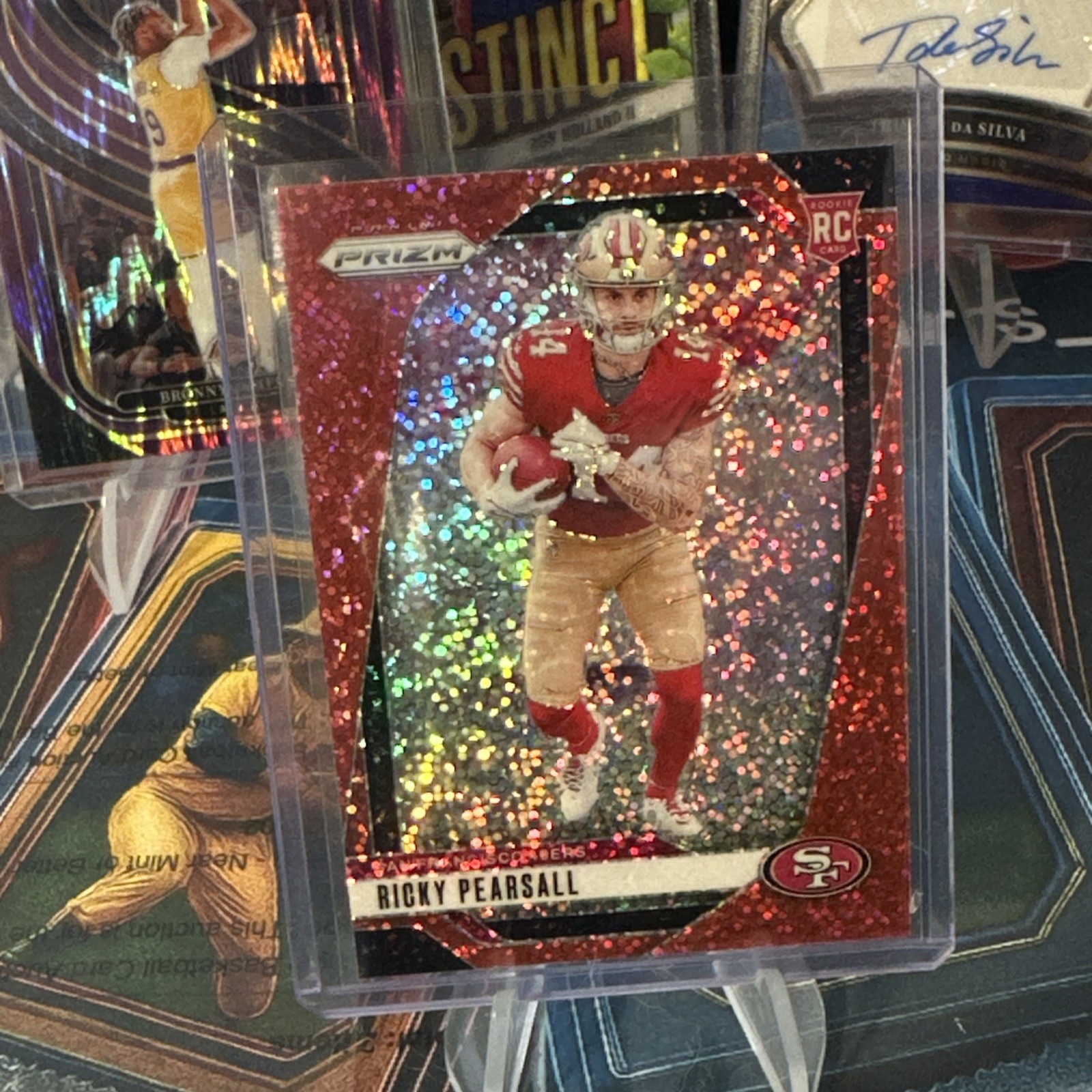 2024 Panini Prizm Ricky Pearsall #383 Red Sparkle Rookie