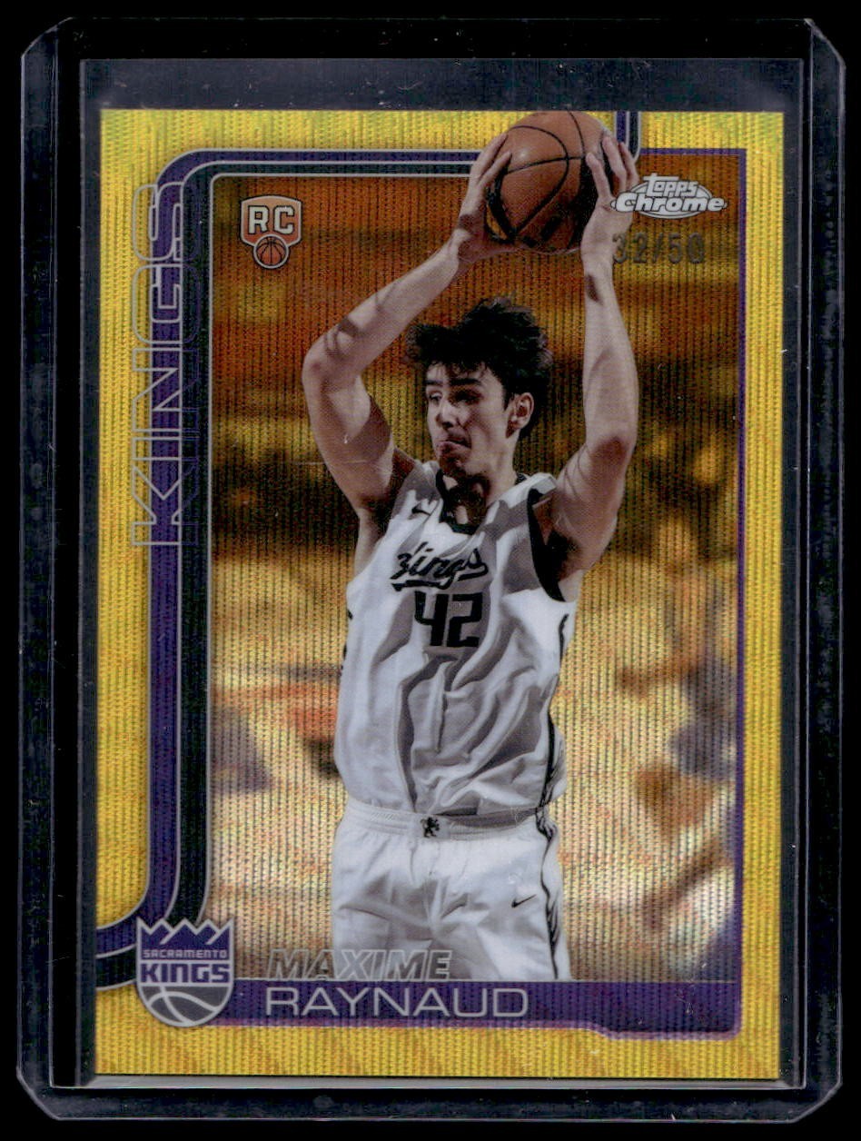 2025 Topps Chrome Maxime Raynaud Gold Wave Rookie /50 #293 