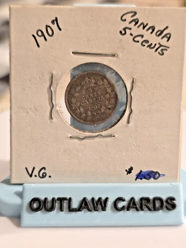 1907 Canada 5 Cents Silver — photo from the most recent tracked eBay sale