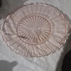 Anchor Hocking Mayfair pink depression glass, w/ starburst center / side handles