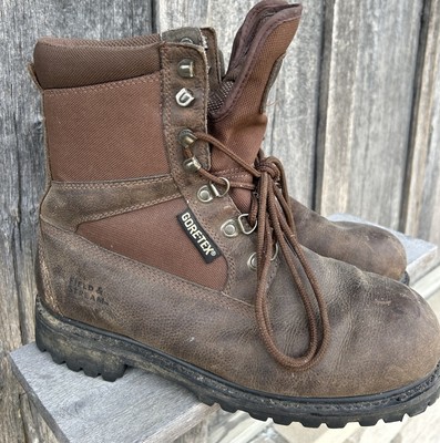 Field Stream Gore-Tex Vibram Brown Leather Thinsulate Hunting Boots Men s 11