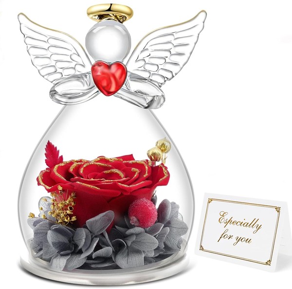 Miofula Ewige Rose Geschenke FüR Frauen,Infinity Rosen Schutzengel Valentinstag-image