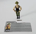S-608 VINTAGE 1980'S HASBRO GI JOE SGT SLAUGHTERS FIGURE - COMPLETE W/ FILE CARD