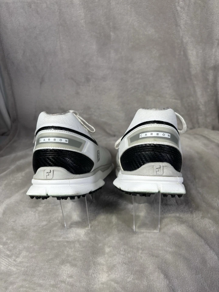 FootJoy Pro SL Carbon Spikeless Golf Shoes Men size 13 M White Leather 53079 - Image 4 of 4