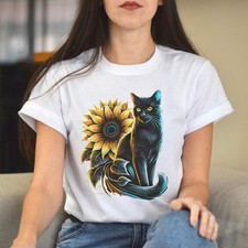 Cats Lover Cat Sunflower T-Shirt