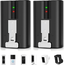 2 Pack 6040mAh Rechargeable Battery and Charger Station for Ring Doorbell 2/3/4