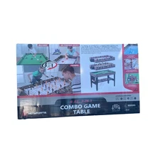 MD Sports 4 Ft 3-in-1 Combo Game Table Billiards Air Hockey Foosball