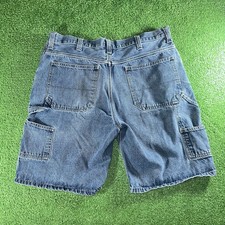 Y2K Faded Glory Carpenter Denim Shorts Mens Size 40 Baggy Fit Jean Skate Vintage