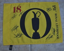 The 151st Open 2023 Royal Liverpool Golf Flag  Signed By Brian Harman +6 W/COA