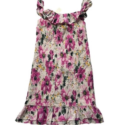 NWT Abercrombie & Fitch Floral Off-The-Shoulder Smocked Mini Dress Large |  eBay