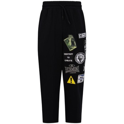 JOHN RICHMOND X - Herren Hose Anzug schwarz mit Logo Patch