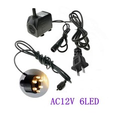 Submersible Water Pump with 6 LED 10W Lights ...