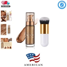 Body Shimmer Oil, Glistening Bronze Natural Glow Luminizer, Long Lasting Wate...