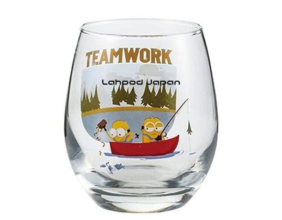 Minions 3D Glass Tumbler Approx. 330ml Fishing Minions Merchandise Movie