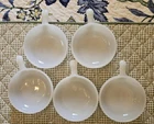Vintage Glasbake Milk Glass Lug Handle Chili Soup Bowls Set of 5