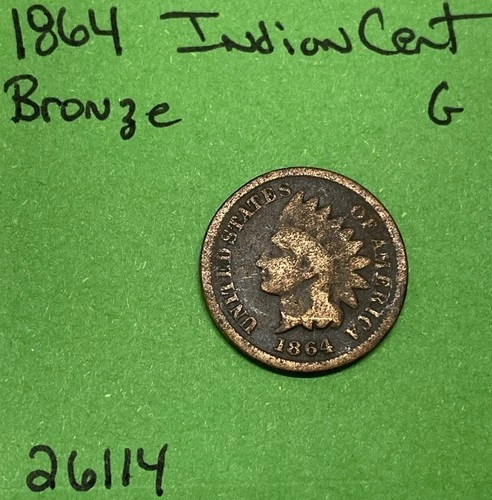 1864 Indian Head Cent / Penny 1c Good Bronze