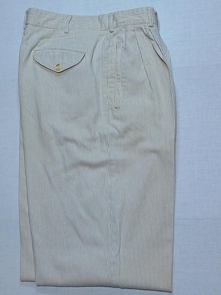 Men Vintage Trousers Beige Cotton 30 / S / 44