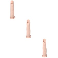  3 Pack Manicure Supply Nail Art Training Finger Fake Hand for Bendable Practice