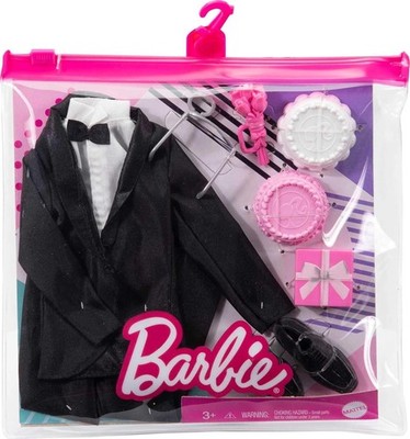 Barbie Fashion & Accessories Pack, Bridal Set with Groom Outfit for Ken Doll...