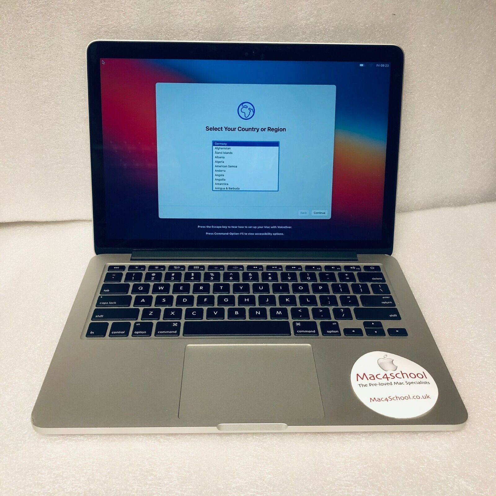 Apple MacBook Laptop 1502 13.3" Pro 8GB 500GB bigsur più recenti OS Ref: 6748
