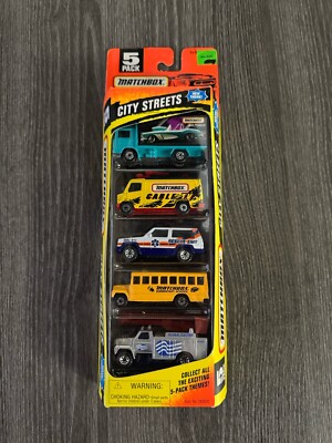 1997 Matchbox Exclusive Designs 5 Pack City Streets Diecast Model Brand New