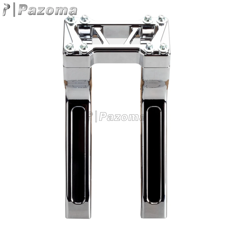 Elevadores de manillar de 4" 6" 8" 10" 12" 14" de alto abrazadera de tracción trasera para Harley Softail Foto 3 de 4