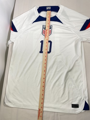 Christian Pulisic #10 Copa Mundial de Estados Unidos 2022 Nike Home Camiseta Blanca Hombre GRANDE - Imagen 13 de 13