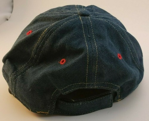 Vintage Disney Mickey Mouse Denim Strapback Patch Cap Hat 90s Adult One Size - Picture 2 of 3