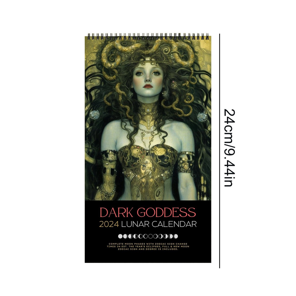 dark-goddess-2024-calendar-moon-phases-greek-mythology-gift-black-wall-calendar-ebay