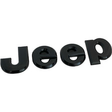 Jeep Nameplate Emblem For Hood Liftgate Trunk Lid Black