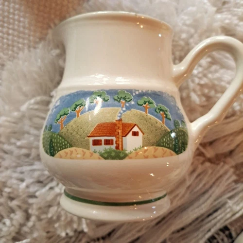 Vintage Sangostone Country Cottage set of 11 items- footed mugs cup pitcher pot 
