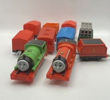 2013 Thomas  Friends Lot Of 2 Engines - James With Tinder Box, Percy, 10 Cars