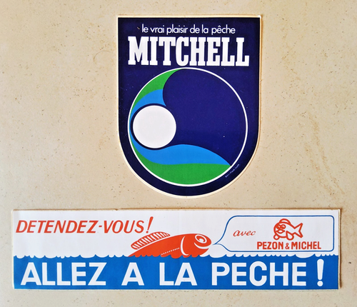 Lot 3 Autocollants Publicitaires Vintage – Pêche TORTUE PARIS Poisson Canne SILSTAR