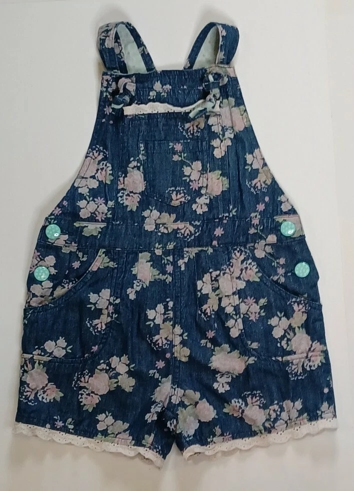 Floral overall shorts sale