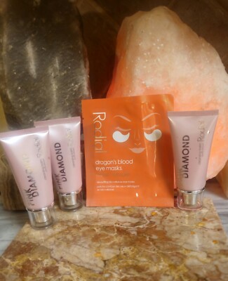  Lot Three 3X RODIAL Pink Diamond CLEANSING BALM & Dragon's Blood Eye Mask