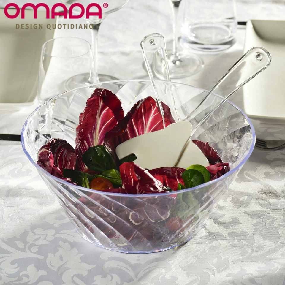 Omada Design Posate da Aperitivo Acrilico Trasparenti o Colorate Linea Diamond - Immagine 2 di 3