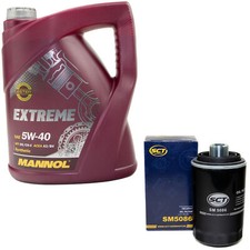 Motoröl Set 5W-40 5 Liter + Ölfilter SM 5086 für Audi A3 A4 A5 TT Seat Skoda VW