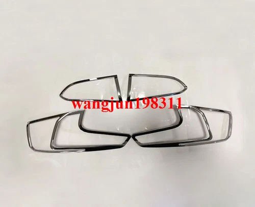 Cubierta de lámpara de luz trasera ABS cromada 4 piezas para Hyundai Santa Fe 2019-2023 - Imagen 4 de 6
