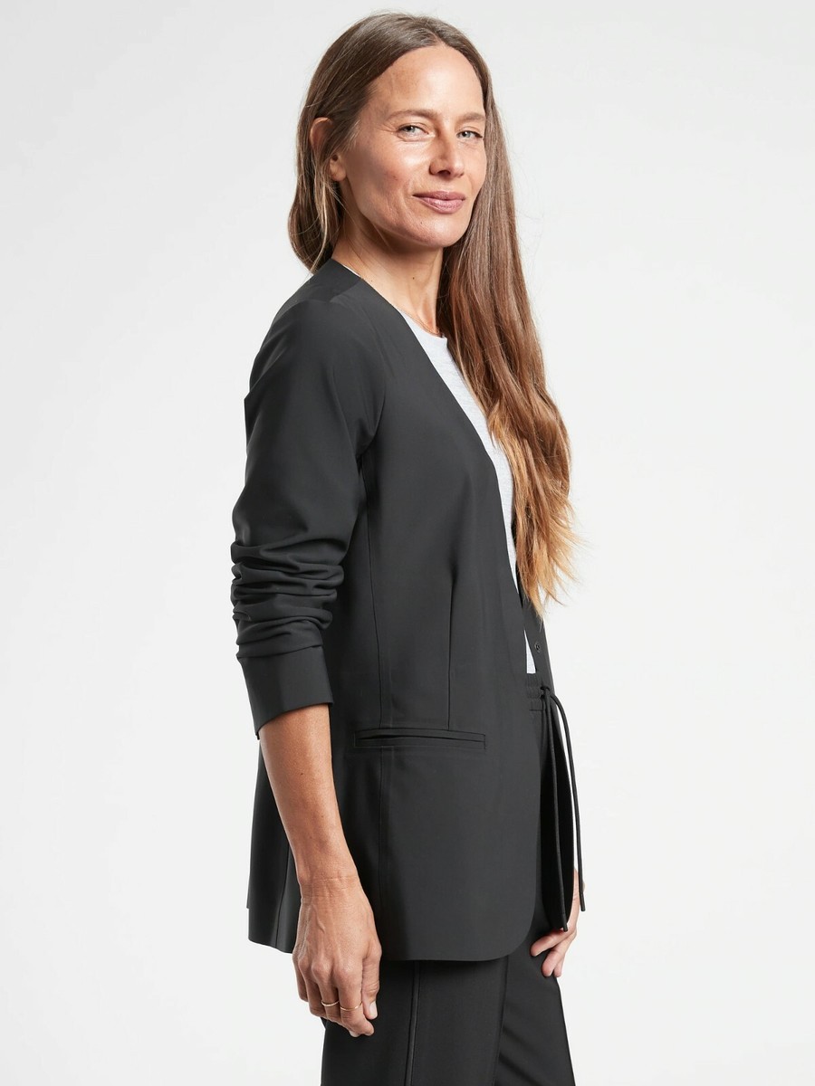 NWT Athleta Avenue Blazer Jacket, Black SIZE 18 #982816 O1016 | eBay
