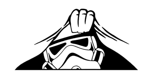 Stormtrooper Peeking - 10" Vinyl Decal Car Truck Windows Bumper Any Flat Surface - Picture 8 of 8