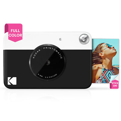 KODAK Printomatic Digital Instant Print Camera, Uses Zink 2x3 Photo Paper, Black