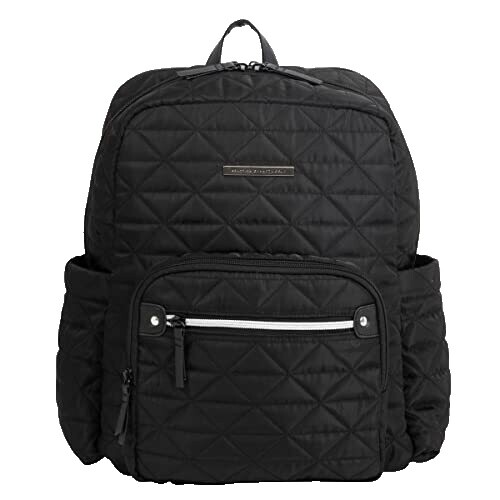 NWT Kenneth Cole Reaction Faux Pebble Leather Backpack Studs Gold Toned Hardware NWT KENNETH COLE REACTION BACKPACK BLACK PEBBLE FAUX LEATHR  main image 3