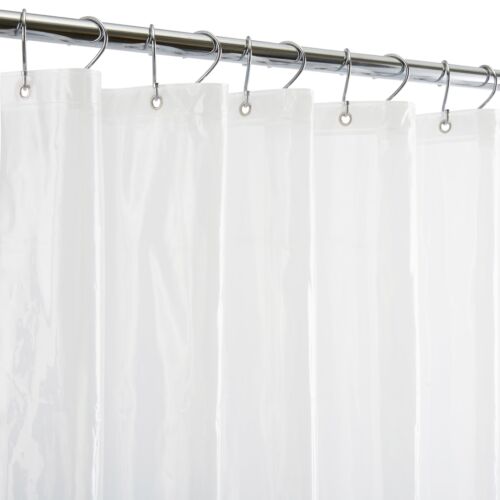Waterproof Shower Curtain Liner 4X’s Splash Guard Suction Cup Leak Protection...